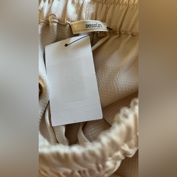 Sessun Chueca Side Cutout Wide Leg Satin Pants - Picture 6 of 6